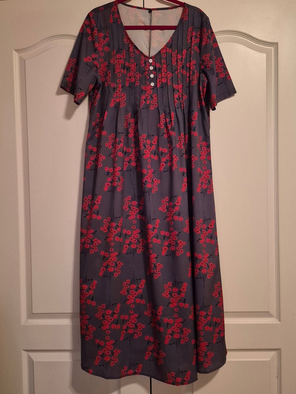 Beautiful Gray And Red POPPY Dress